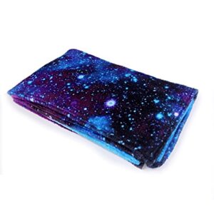 QH with Galaxy Velvet Plush Throw Blanket(Large) Super Soft and Cozy Fleece Blanket Perfect for Couch Sofa or Bed