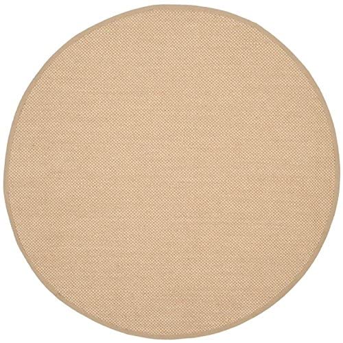 SAFAVIEH Natural Fiber Collection 2' x 3' Maize / Linen NF141B Border Sisal Accent Rug