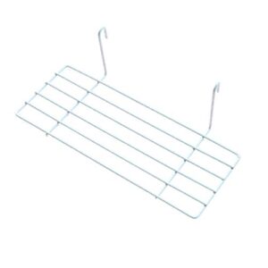 vosarea hanging straight shelf for wire wall grid panel display rack home room decor 25x10cm (white)