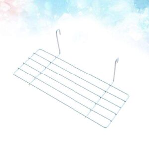 VOSAREA Hanging Straight Shelf for Wire Wall Grid Panel Display Rack Home Room Decor 25x10cm (White)