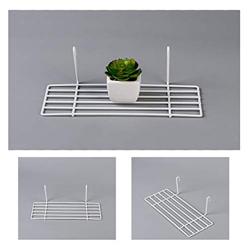 VOSAREA Hanging Straight Shelf for Wire Wall Grid Panel Display Rack Home Room Decor 25x10cm (White)