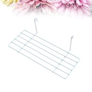 VOSAREA Hanging Straight Shelf for Wire Wall Grid Panel Display Rack Home Room Decor 25x10cm (White)