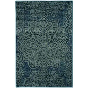 safavieh constellation vintage collection 2′ x 3′ light blue/multi cnv751 modern viscose accent rug