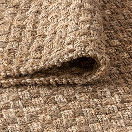 JONATHAN Y Estera Hand Woven Boucle Chunky Jute Natural 3 ft. x 5 ft. Area-Rug, Farmhouse, Easy-Cleaning, for Bedroom, Kitchen, Living Room,Natural Color