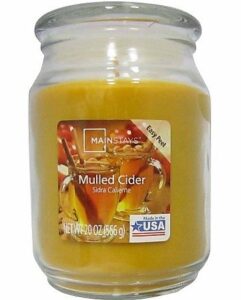 mainstays 20 oz candle, mulled cider