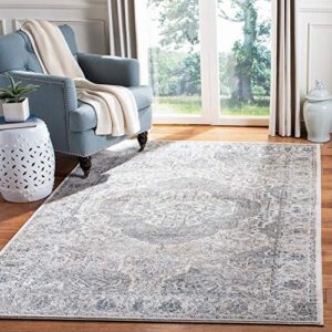 safavieh oregon collection 8′ x 10′ ivory/grey ore867a oriental distressed non-shedding living room bedroom dining home office area rug