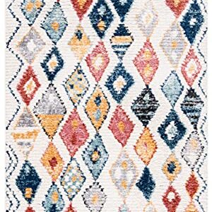 SAFAVIEH Morocco Collection 4' x 6' Ivory/Multi MRC924A Moroccan Boho Tribal Area Rug