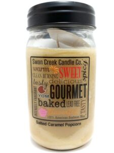swan creek candle co. salted caramel popcorn (24 oz)