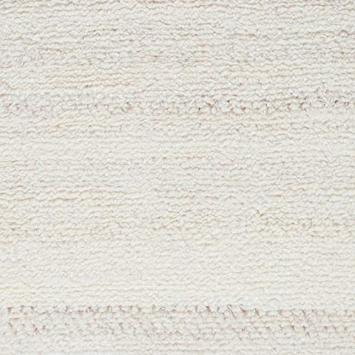 SAFAVIEH Casablanca Shag Collection 8' x 10' Beige CSB521B Handmade Fringe Wool 0.8-inch Thick Area Rug