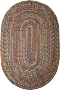 colonial mills rustica braided rug, 8 by 11-feet, classic/multicolor