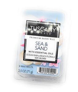 tuscany candle sea & sand premium satin wax melts