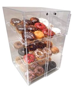 self serve pastry or donut display case 3 trays for deli bakery convenience stores display it and keeps fresh