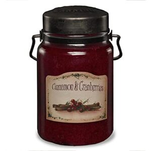 mccall’s country candles – 26 oz. cinnamon & cranberries