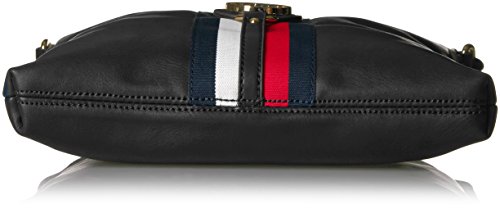 Tommy Hilfiger Women's Jaden Crossbody Bag, Black Polyvinyl Chloride