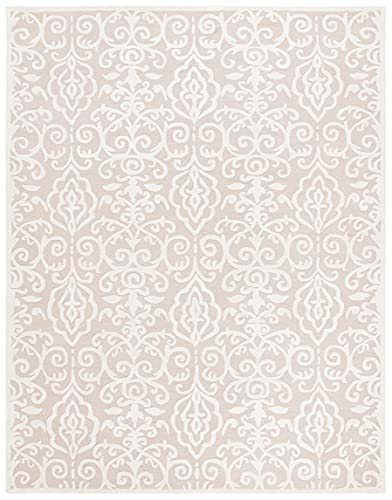 MARTHA STEWART by SAFAVIEH Collection 8' x 10' Fledgling MSR4324B Handmade Marais Scroll Wool Living Room Dining Bedroom Area Rug