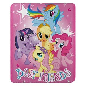 Hasbro's My Little Pony, "Happy Herd" Fleece Throw Blanket, 45" x 60", Multi Color