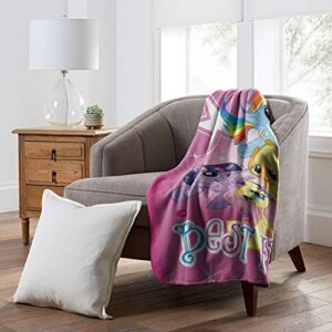 Hasbro's My Little Pony, "Happy Herd" Fleece Throw Blanket, 45" x 60", Multi Color