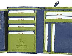 Felda RFID Genuine Leather Ladies Large Purse Wallet 23 Card Slot With Coin Section