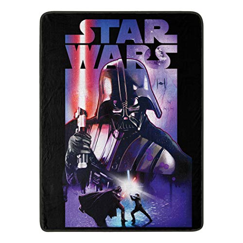 Northwest Micro Raschel Throw Blanket, 46 x 60 Inches, Darth Night