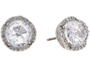 kate spade new york that sparkle pave round large studs earrings clear/silver one size