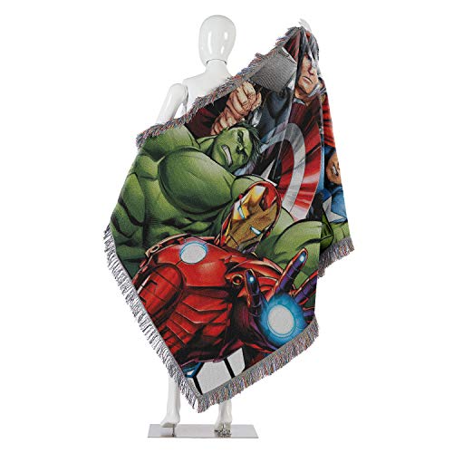 Marvel's Avengers, "Best Team" Woven Tapestry Throw Blanket, 48" x 60", Multi Color