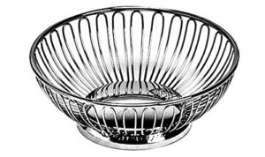 american metalcraft bss8 8″ stainless steel round basket, 8 by 2-7/8-inch, silver