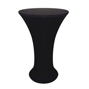 jisen cocktail spandex fitted stretchable elastic tablecloth 24×43 inch black