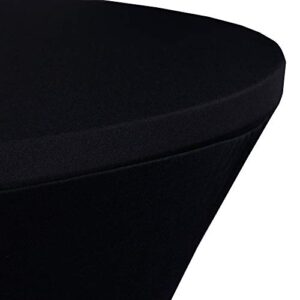 JISEN Cocktail Spandex Fitted Stretchable Elastic Tablecloth 24x43 Inch Black