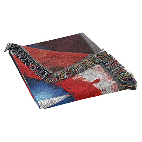 Marvel's Captain America, "Star Shield" Woven Tapestry Throw Blanket, 48" x 60", Multi Color