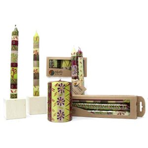 Nobunto Hand Painted Candles in Kileo Design (Pair of tapers)