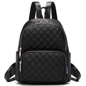 backpack for women, myhozee backpacks womens multipurpose design handbags and shoulder bag travel backpacks purse black quilted mochilas para mujer