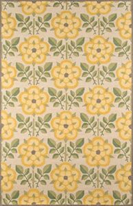 momeni rugs newport collection, 100% wool hand tufted loop cut contemporary area rug, 2′ x 3′, yellow