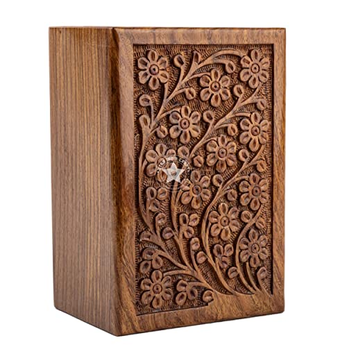 STAR INDIA CRAFT Handmade Tree of Life Urns for Human Ashes, Adult Large Cremation Urns, Funeral Urns Engraved, Burial Urns - 185 lbs