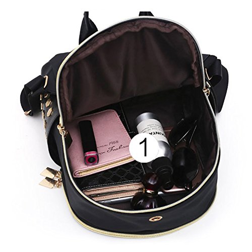 Eilova 3D Dragonfly Embroidery Backpack Floral Book Bag Satchel Purse Handbag