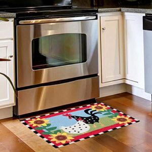 Jellybean Area Accent Rug Funky Chickens