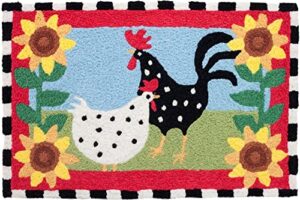 jellybean area accent rug funky chickens