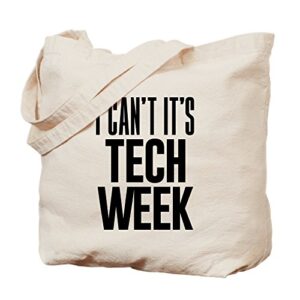 CafePress I Can't It's Tech Week Tote-Bag Natural Canvas Tote-Bag,Shopping-Bag