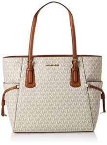 michael kors voyager east/west signature tote vanilla one size