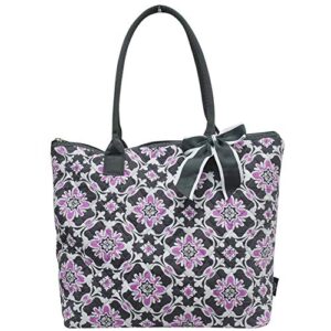 ngil quilted cotton medium tote bag 2018 spring collection (purple quatro vine grey)