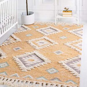 Unique Loom Mesa Collection Geometric, Natural Fibers, Southwestern, Bohemian Area Rug (2' 0 x 3' 0 Rectangular, Yellow/ Ivory)