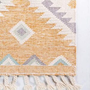 Unique Loom Mesa Collection Geometric, Natural Fibers, Southwestern, Bohemian Area Rug (2' 0 x 3' 0 Rectangular, Yellow/ Ivory)