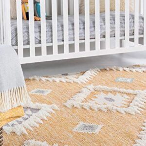 Unique Loom Mesa Collection Geometric, Natural Fibers, Southwestern, Bohemian Area Rug (2' 0 x 3' 0 Rectangular, Yellow/ Ivory)