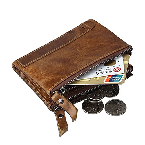 Baellerry Women RFID Blocking Wallet Small Vintage Cowhide Leather Wallet For Women (Brown)