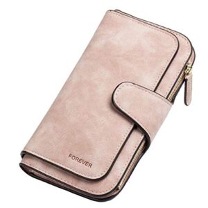 wallets for women leather clutch phone purse ladies wallet rfid credit card coin holder bifold