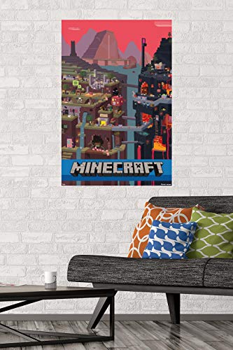 Trends International Minecraft - Cube Wall Poster, 22.375" x 34", Unframed Version