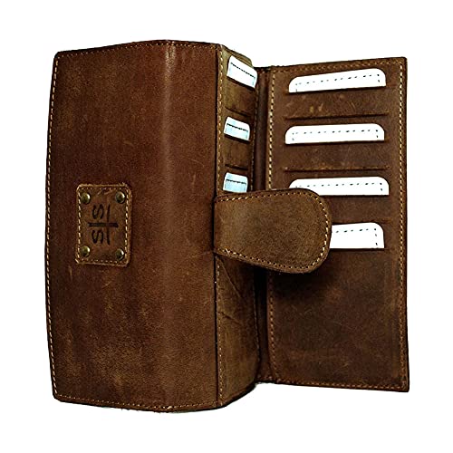 STS Ranchwear Women's The Baroness Tri-fold Wallet, Brown, One Size