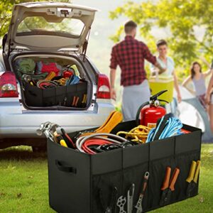 MaidMAX Trunk Organizer for Car SUV Storage with Two Handles and Side Pockets, Foldable, Black, 25.5 Inches Long