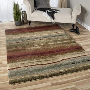 orian rugs wild weave dusk to dawn area rug, 5’3″ x 7’6″, multicolor