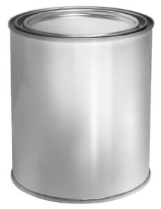 sunnyside empty metal lined quart can with lid