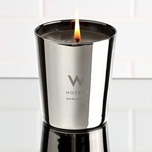 w hotels candle – mirror glass candle with signature fig, jasmine, and sandalwood scent – 13 oz.